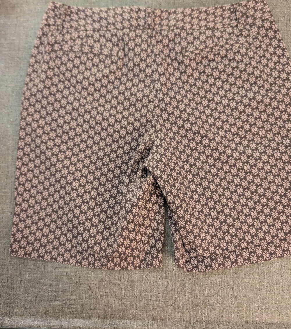 Caslon Women's Geometric Print Cotton Shorts Size 10 - Picture 3 of 5